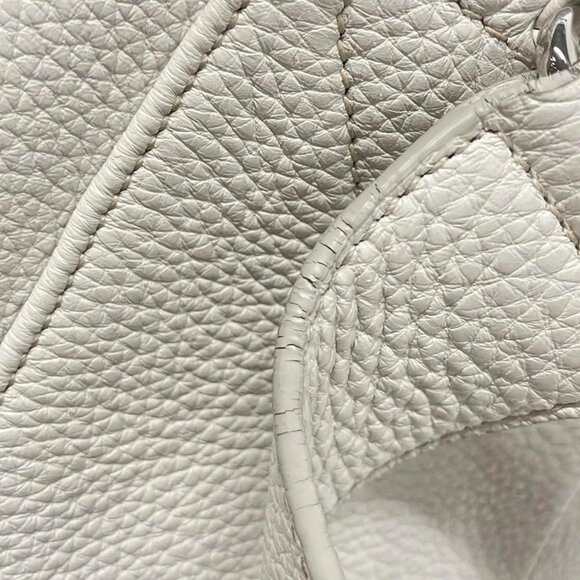 Auth PRADA - 2VZ099 Talco (Ivory) Vittello Dino leather Backpack - Picture 9 of 16